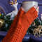 Long fingerless knit orange gloves for women.jpg