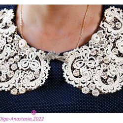 Detachable lace collar "Olga" crochet pattern