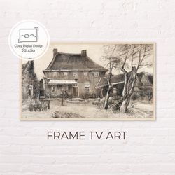 Samsung Frame TV Art | Vincent Van Gogh 4k Vintage Landscape Sketch Art for Frame TV  | Oil paintings | Instant Download