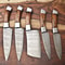 5 PC Custom Handmade Forged Damascus Steel Chef Knife Sets Kitchen Knivesjpeg