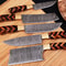 5 PC Custom Handmade Hand Forged Damascus Steel Chef Knife Setjpeg