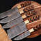 5 PC Custom Handmade Hand Forged Damascus Steel Knivesjpeg