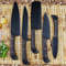 5 PC Custom Handmade Hand Forged Black Coated Carbon Steel Chef Sets.jpeg