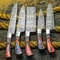 Handmade HAND FORGED DAMASCUS STEEL CHEF Set Kitchen Knive.jpeg