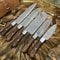5 Pc Handmade Forged Damascus Steel Chef Knife Setsjpeg