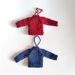 Christmas Tree Hand-Knit Sweater Ornament Tiny sweater 1 piece