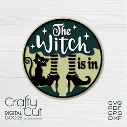 The Witch is in, Halloween door decor, Halloween SVG, Welcome sign