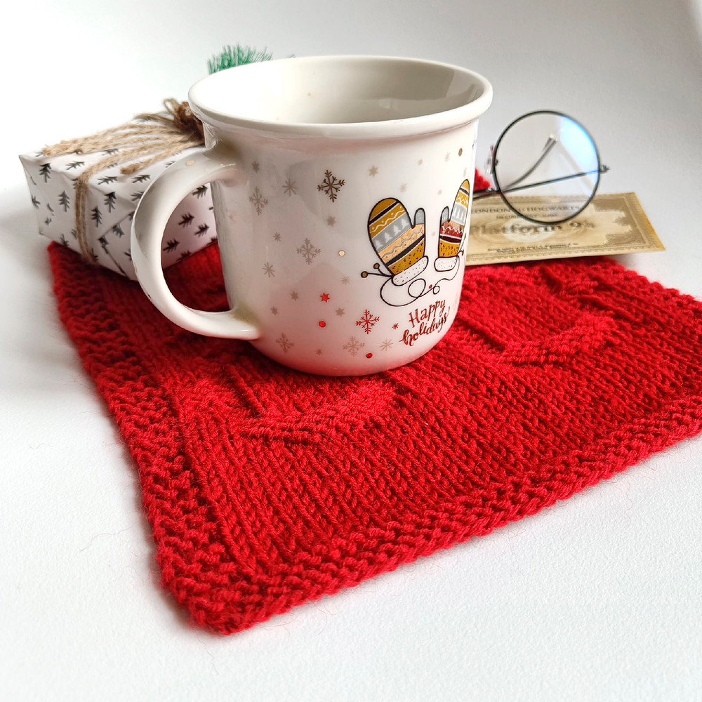 Knit coasters