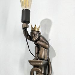 Monkey Wall Lamp  Material PLA plastic, biodegradable polymer. Made from natural raw cane and corn with the main element