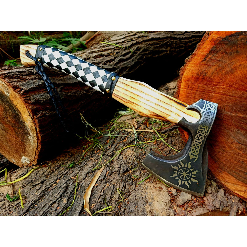 Custom Handmade Damascus Steel Hatchet Tomahawk Axes in usajpeg