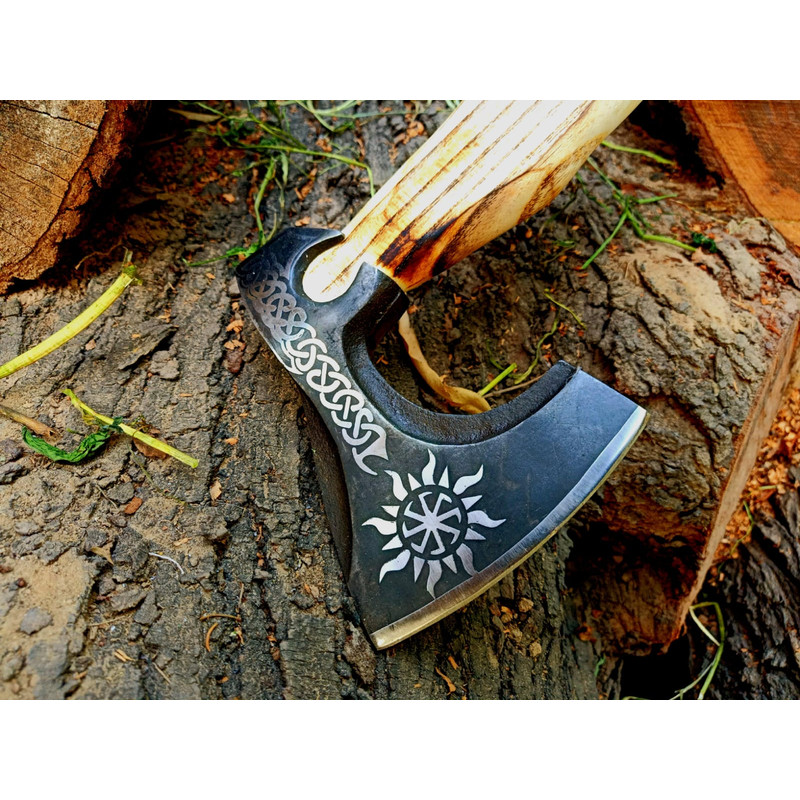 Custom Handmade Steel Hatchet Tomahawk Axejpeg