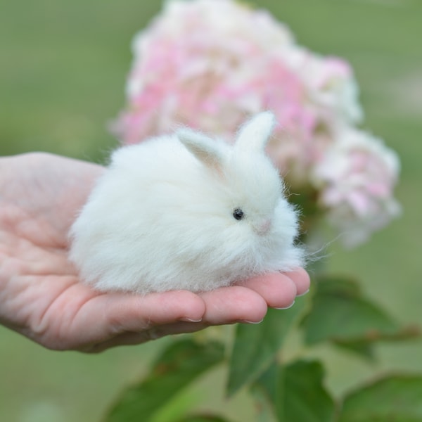 White rabbit figure. Needle felted rabbit. Realistic rabbit | Inspire ...