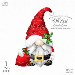 Christmas Digital Clipart. Santa Claus gnome. Sublimation Png, Design Digital Download. OliArtStudioShop