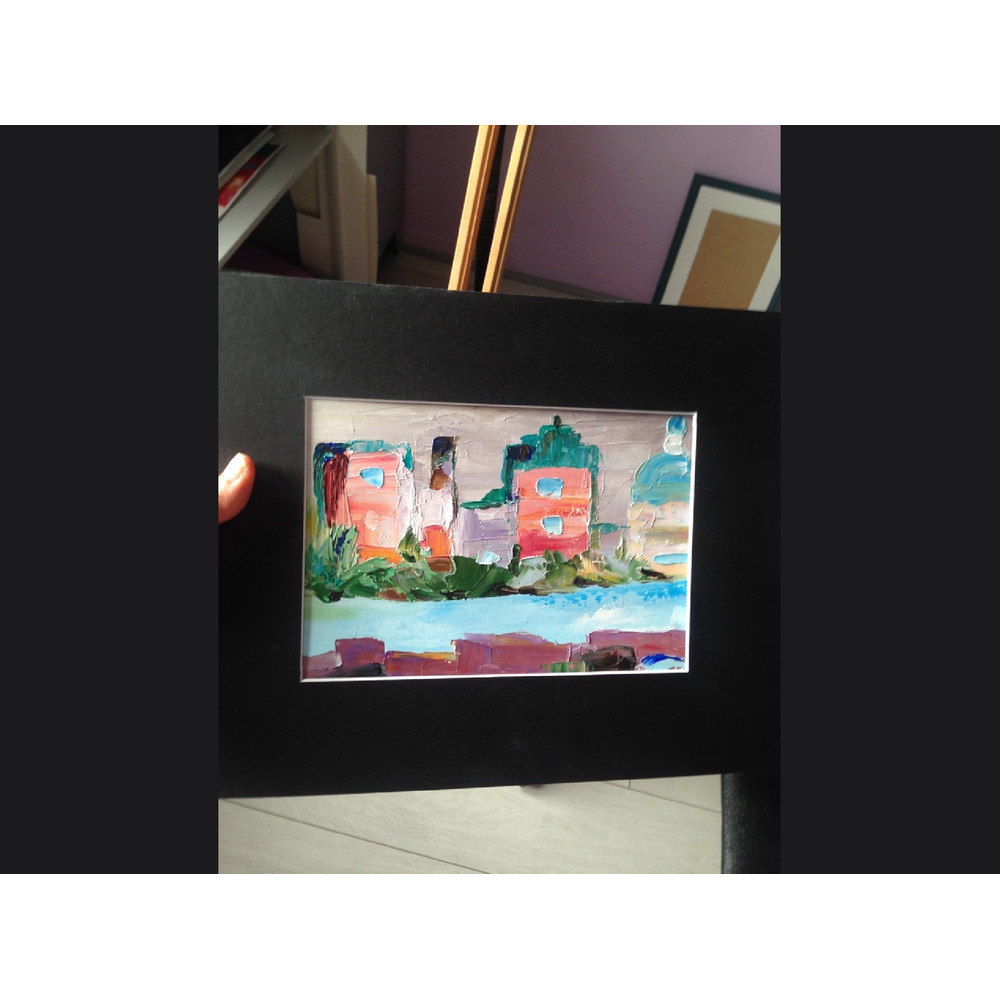 city oil paintiing Italy original art Rome Florence abstract -17.jpg