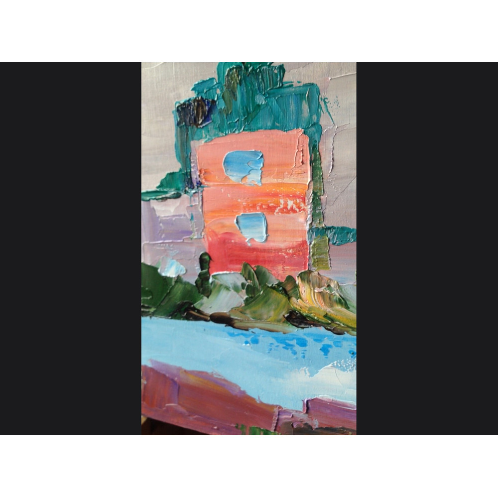 city oil paintiing Italy original art Rome Florence abstract -19.jpg