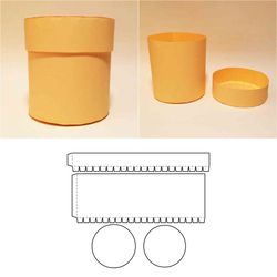 round box with lid template, round gift box with lid, hat box, hat gift box, circle box, svg, dxf, pdf, cricut