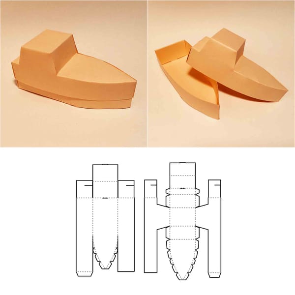 Ship box template, paper ship, boat box, paper boat, ship gi - Inspire ...