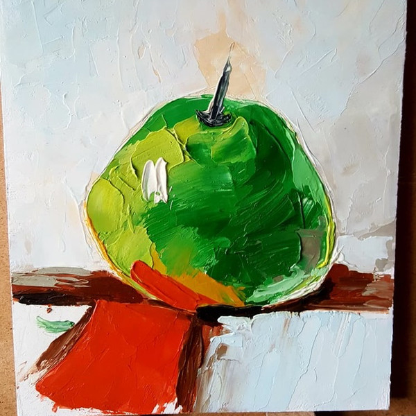 Green Apple oil painting.jpg