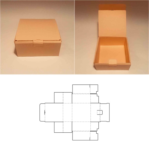 Square box template, shipping box, mailing box, corrugated b | Inspire ...
