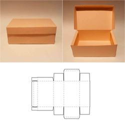 storage box with lid template, rectangle box with lid, rectangular box with lid, svg, pdf, cricut, silhouette, 8.5x11