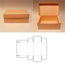 storage box with lid template, rectangle box with lid, rectangular box with lid, svg, pdf, cricut, silhouette, 8.5x11