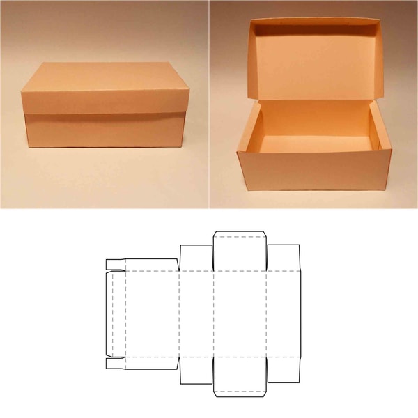 Rectangle Box With Lid Template