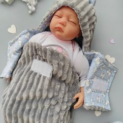 Baby swaddle blanket boy - coming home outfit boys