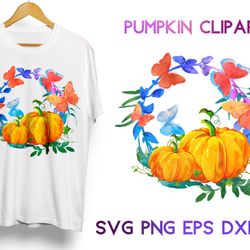 Pumpkin Halloween Clip Art Sublimation SVG