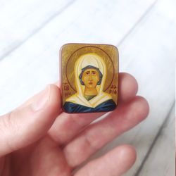 Saint Daria | Hand painted icon | Travel size icon | Orthodox icon for travellers | Small Orthodox icon