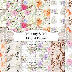 mommy and me. seamless papers.