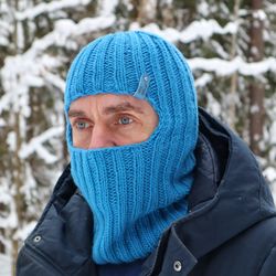 Knit balaclava, Ski mask, Wool balaclava hat, Full face mask for women and men, Unisex balaclava