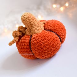 Hello Fall, autumn pumpkin decor, pumpkin home decor Halloween, autumn lovers gift by KnittedToysKsu