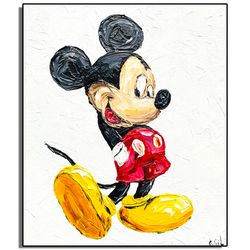 Poster Mickey Mouse, Mickey Mouse Wall Art Print, Mickey Mouse Pop Art Poster, Mouse Abstract Wall Art