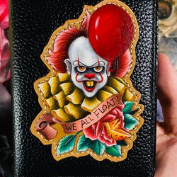 Wallet Pennywise, purse It 2017, leather craft horror
