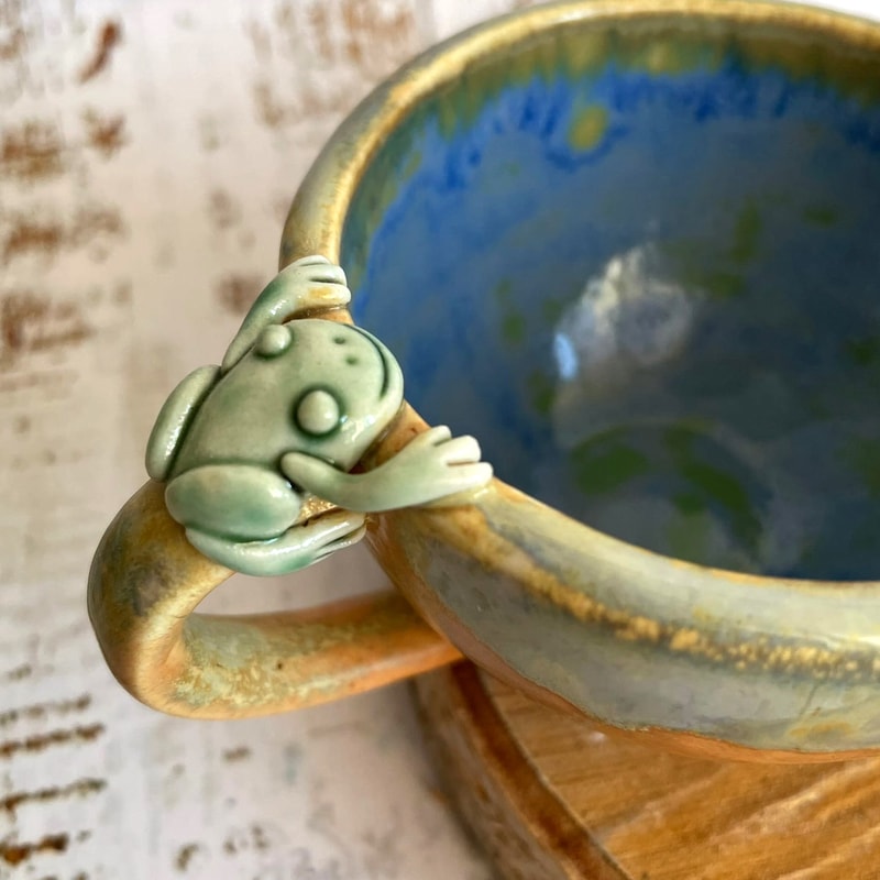 Frog mug handmade 180 ml, toad cappucino cup 6 oz, fairy cof | Inspire ...