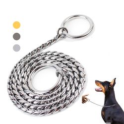 Pinch Dog Chain Collar Choke Pet Training Snake Collar Black Silver Gold Rose Gold Martingale