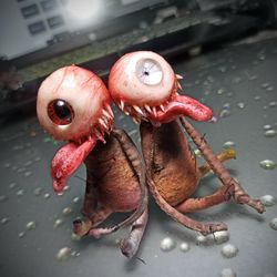 mini monster ooak alien nightmare dolls by yumi camui