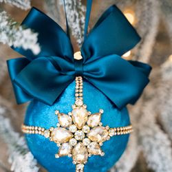 Christmas rhinestones ornaments, Cool Christmas Gifts, Christmas Gift Sets, blue Christmas ornaments