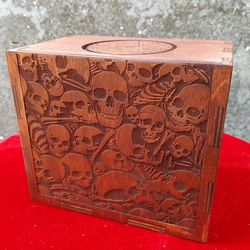 Wooden jewelry box Secret of Witch. Custom jewelry storage