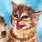 kitten oil painting