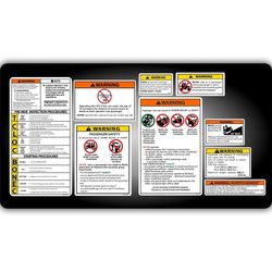 ATV Warning Decal Stickers kit