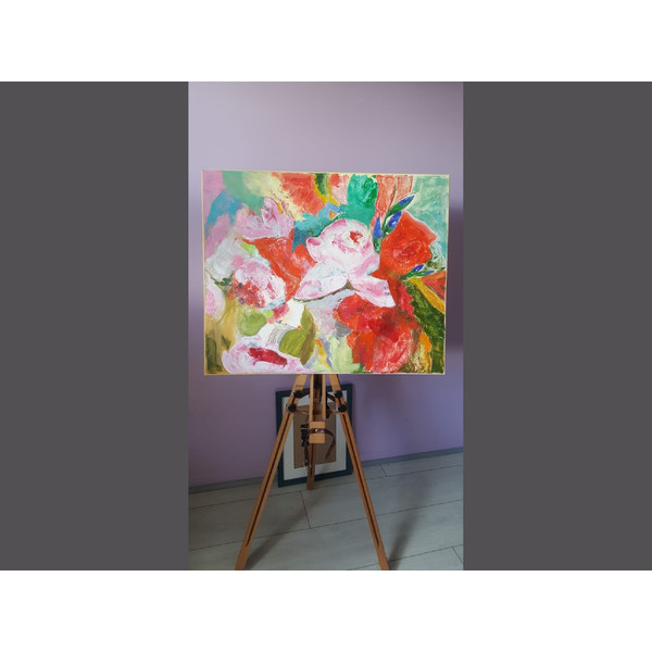 abstract floral oil painting original art contemporary modern shabby chic .png