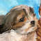 puppy oil painting