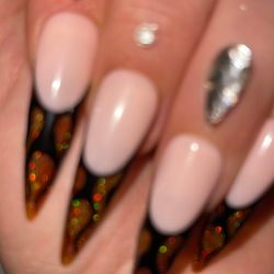 Fake nails French shine fire sets  by Kira B | Custom nails | Press on nails | Glue on nails