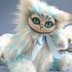 Cheshire cat plush toy, cat teddy, cheshire cat art toy