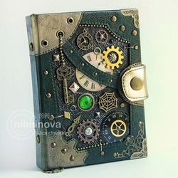 Steampunk journal for her Blank journal for girls Blank book Engineer gifts "If there is no time" vegan notebook women
