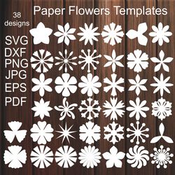 Paper Flower Templates SVG, Flower Center SVG