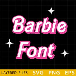 Barbie Layered Alphabet SVG, Barbie Cricut file, Cut files, Barbie digital vector file, Digital download