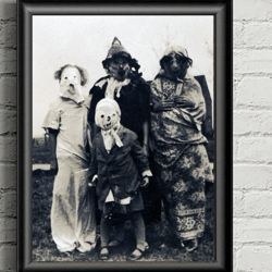 Spooky home decor, Horror Art Poster, Black Halloween wall art, Retro Photograph vintage halloween decoration