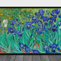 Irises Van Gogh Wall Art Printable, Van Gogh flower oil Picture digital download, Spring wall art